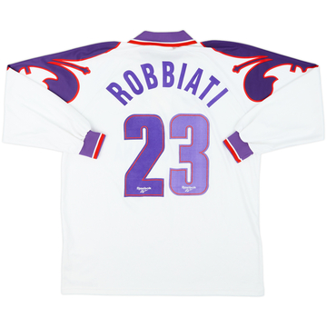 1995-96 Fiorentina Away L/S Shirt Robbiati #23 - 8/10 - (XL)