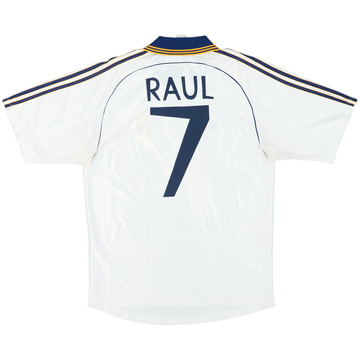 1998-00 Real Madrid Home Shirt Raul #7 - 6/10 - (XL)