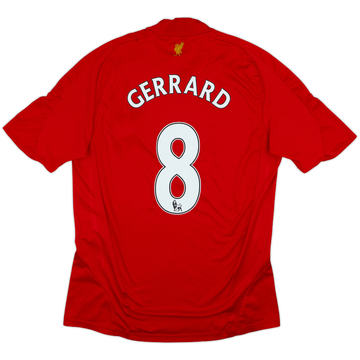 2008-10 Liverpool Home Shirt Gerrard #8 - 8/10 - (M)
