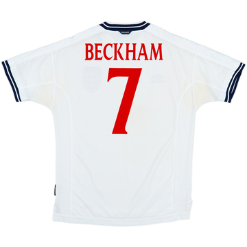1999-01 England Home Shirt Beckham #7 - 5/10 - (L)