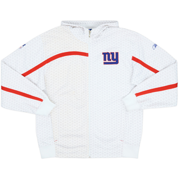 2007 New York Giants Reebok Full Zip Hooded Sweat Top - 6/10 - (L)