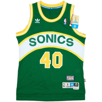 1989-90 Seattle SuperSonics Kemp #40 adidas Hardwood Classics Swingman Away Jersey (S)