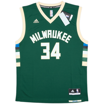 2015-17 Milwaukee Bucks Antetokounmpo #34 adidas Away Jersey (M)