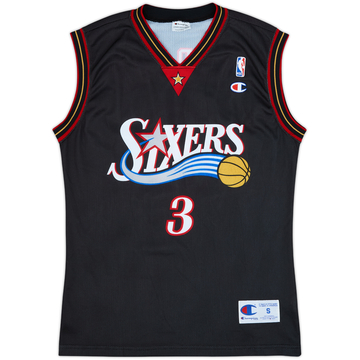 2000-06 Philadelphia 76ers Iverson #3 Champion Away Jersey - 9/10 - (S)