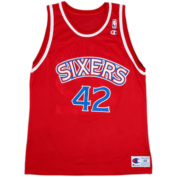 1995-97 Philadelphia 76ers Stackhouse #42 Champion Away Jersey - 9/10 - (XL)