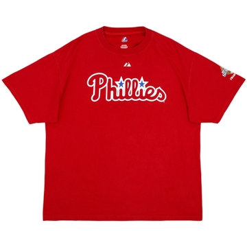 2008 Philadelphia Phillies Hamels #35 Majestic Tee - 8/10 - (XL)