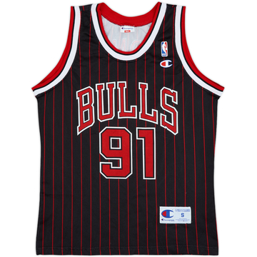 1995-97 Chicago Bulls Rodman #91 Champion Alternate Jersey - 9/10 - (S)
