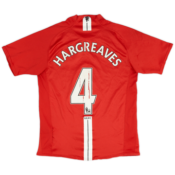 2007-09 Manchester United Home Shirt Hargreaves #4 - 4/10 - (S)