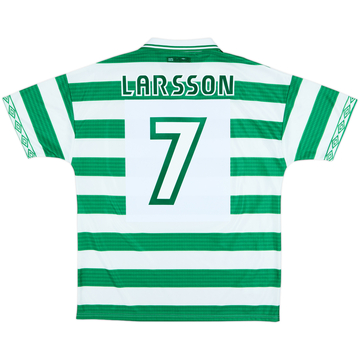 1997-99 Celtic Home Shirt Larsson #7 - 9/10 - (XL)