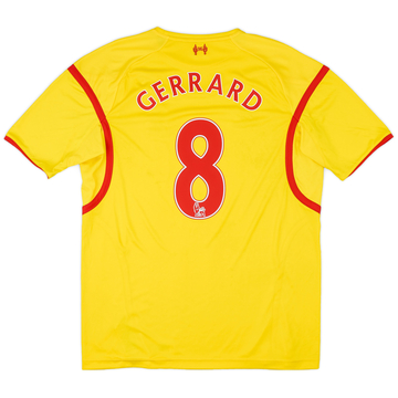 2014-15 Liverpool Away Shirt Gerrard #8ES