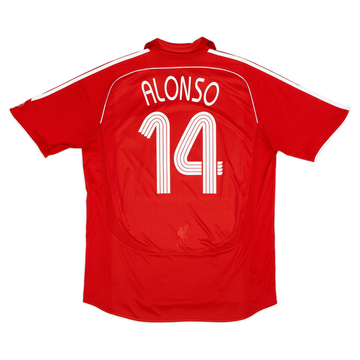 2006-08 Liverpool Home Shirt Alonso #14 - 6/10 - (S)