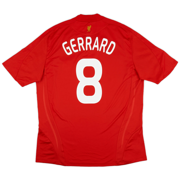 2008-10 Liverpool Home Shirt Gerrard #8 - 6/10 - (XL)