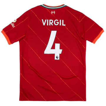 2021-22 Liverpool Home Shirt Virgil #4ES