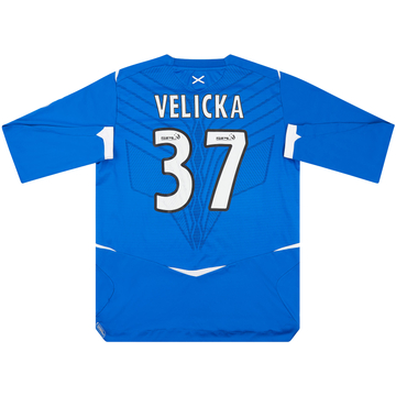 2008-09 Rangers Home L/S Shirt Velicka #37 - 6/10 - (L)