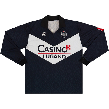 1996-97 Lugano Match Issue Home L/S Shirt #8