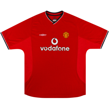 2000-02 Manchester United Home Shirt - 8/10 - (Y)