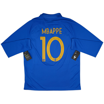 2019 France Centenary Home L/S Shirt Mbappe #10 (XL)