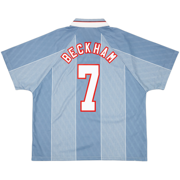 1996-97 England Away Shirt Beckham #7 - 9/10 - (XXL)