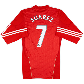 2010-12 Liverpool Player Issue TechFit Home L/S Shirt Suarez #7 - 6/10 - (S)