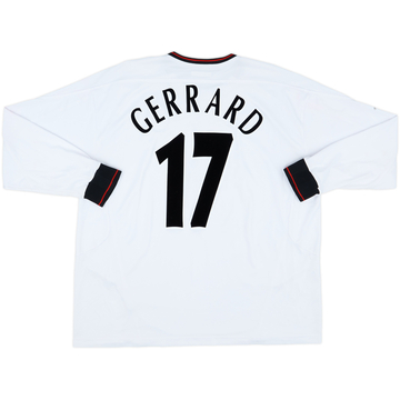 2003-04 Liverpool Away L/S Shirt Gerrard #17 - 8/10 - (XXL)