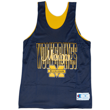 1980s Michigan Wolverines Champion Reversible Jersey (Away) M