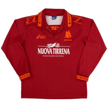 1994-95 Roma Home L/S Shirt #9 (Moriero) - 7/10 - (S)