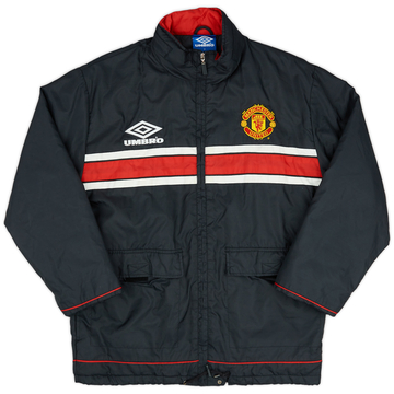 1998-99 Manchester United Umbro Padded Bench Coat - 9/10 - (Y)