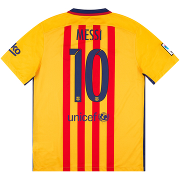 2015-16 Barcelona Away Shirt Messi #10 - NEW - (S)