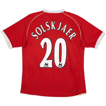 2006-07 Manchester United Home Shirt Solskjaer #20  - 8/10 - (S)