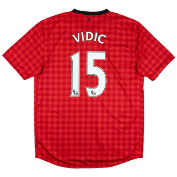 2012-13 Manchester United Home Shirt Vidic #15 - 8/10 - (S)