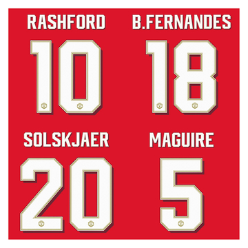 2019-20 Manchester United European/Cup Home Name Set
