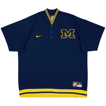 1990s Michigan Wolverines Nike Auténtica Shooting Camiseta - 9/10 - (XL)