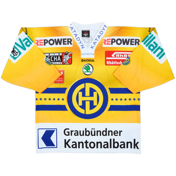 2011-12 HC Davos Genoni #30 'Signed' TFS Away Jersey - 9/10 - (XL)