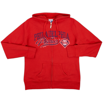 2011 Philadelphia Phillies Majestic Full-Zip Hooded Sweat Top Womens - 8/10 - (L)