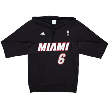 2013-14 Miami Heat James #6 adidas Hooded Sweat Top - 6/10 - (S)