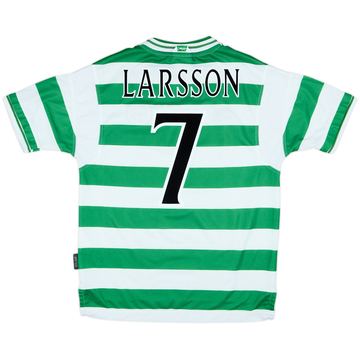 1999-01 Celtic Home Shirt Larsson #7 - 8/10 - (M)