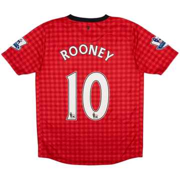 2012-13 Manchester United Home Shirt Rooney #10 - 7/10 - (XL.Boys)