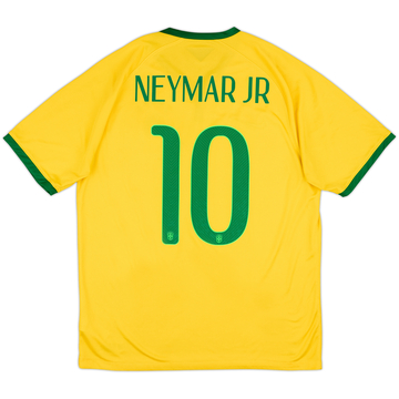 2014-15 Brazil Home Shirt Neymar Jr #10 - 8/10 - (L)