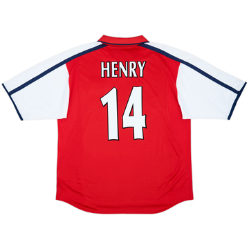 2000-02 Arsenal Home Shirt Henry #14 - 8/10 - (XL)