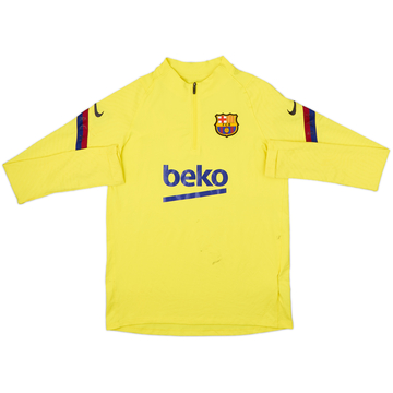 2020-21 Barcelona Nike 1/4 Zip Drill Top - 7/10 - (XL.Boys)