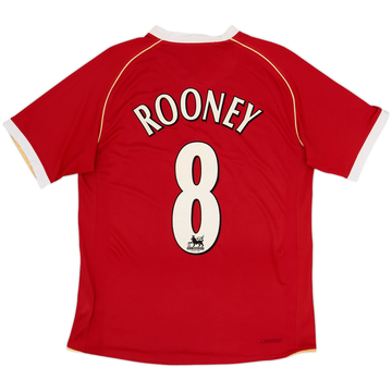 2006-07 Manchester United Home Shirt Rooney #8 - 7/10 - (M)
