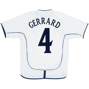 2001-03 England Home Shirt Gerrard #4 - 5/10 - (M)