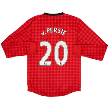2012-13 Manchester United Home L/S Shirt v.Persie #20 - 5/10 - (S)