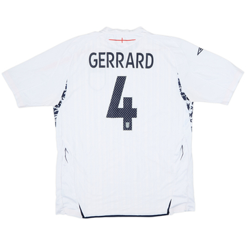 2007-09 England Home Shirt Gerrard #4 - 7/10 - (XL)