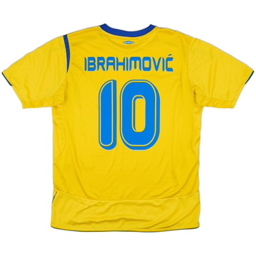 2005-06 Sweden Home Shirt Ibrahimovic #10 - 7/10 - (L)