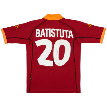 2001-02 Roma Home Shirt Batistuta #20 - 5/10 - (M)