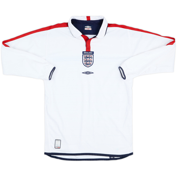 2003-05 England Home L/S Shirt - 5/10 - (S)