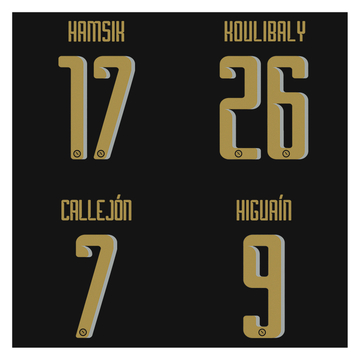 2016-17 Napoli Third European Name Set