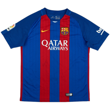 2016-17 Barcelona Home Shirt - 8/10 - (XL.Boys)