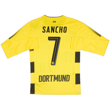 2017-18 Borussia Dortmund Authentic Home L/S Shirt Sancho #7 (S)